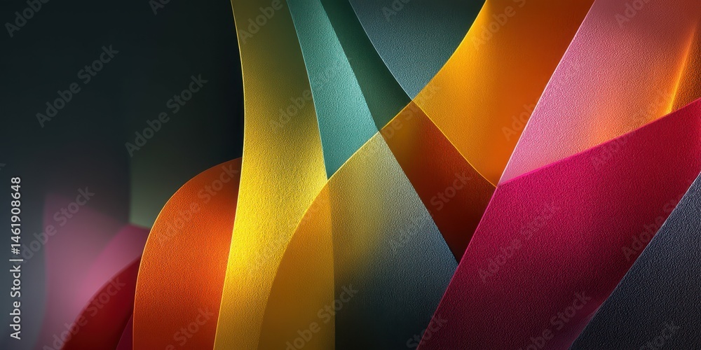 Poster vibrant abstract swirling colors creating a dynamic visual experience in digital art