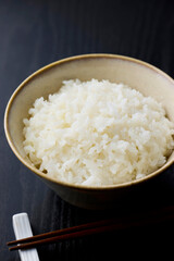 茶碗に盛られた白米　Japanese rice