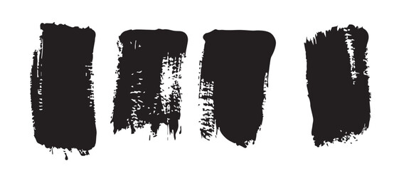 Black Brush Strokes Vector Textures © QasimVisuals 