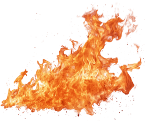 flames of fire burning, cut out transparent background