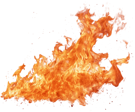 flames of fire burning, cut out transparent background