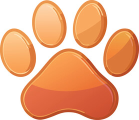 Obraz premium Paw Print Vector Isolated - Clean Animal Track Illustration - Pet Care Logo - Wildlife Silhouette - Simple Dog/Cat Footprint Graphic