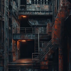 Industrial interior metal structures machinery production