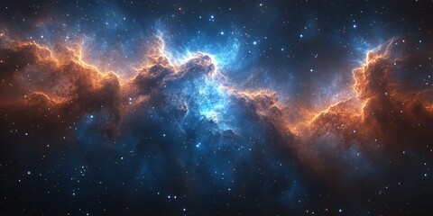 Fototapeta premium Stunning cosmic landscape showcasing vibrant colors and celestial formations in deep space