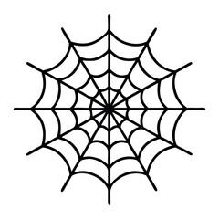 Spooky Spiderweb Design with Circular Symmetry and Transparent Background