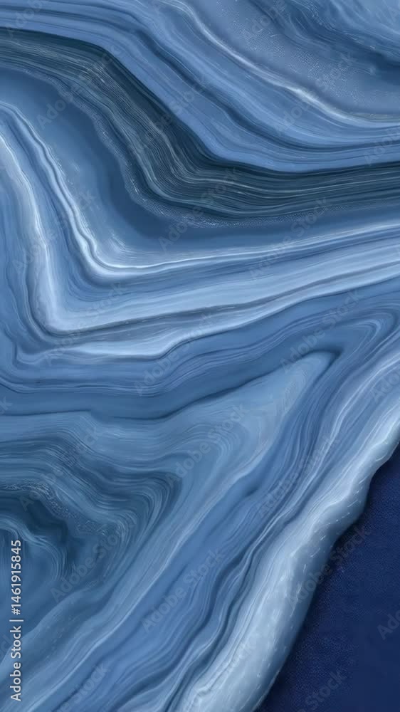 Aufkleber abstract blue swirls and textures create a fluid, dynamic, and calming pattern, with contrasting sol