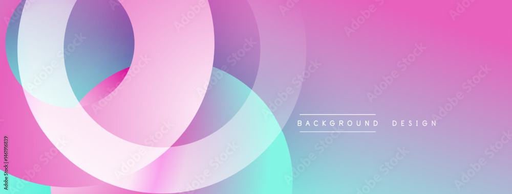 Aufkleber Abstract fluid shapes, pinks, blues blend. Modern design, soft gradients create dynamic visual effect. Minimalist background texture.