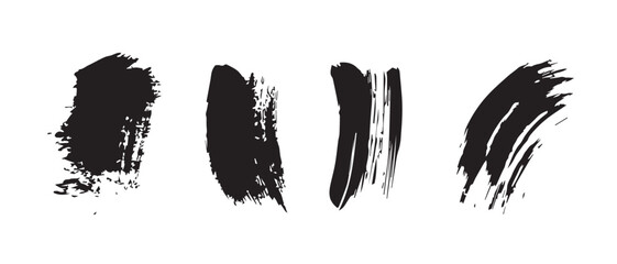 Black Brush Strokes Vector Textures