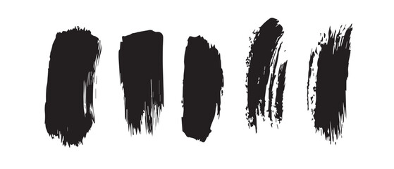Black Brush Strokes Vector Textures