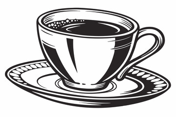 coffee sihouette black vector
