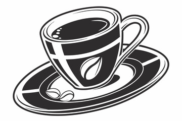 coffee sihouette black vector
