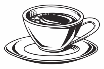 coffee sihouette black vector