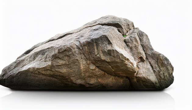 rock separated against a white background