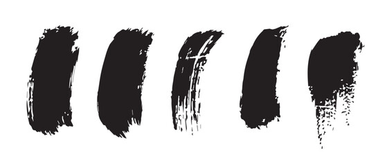 Black Brush Strokes Vector Textures