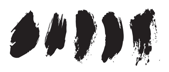 Black Brush Strokes Vector Textures