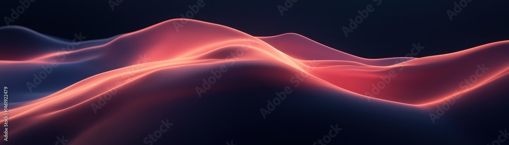Aufkleber Abstract Digital Wavy Background with Dynamic Pink and Blue Gradient Lines Creates Modern Futuristic Motion and Smooth Flow Ideal for Technology Designs and Web Presentation