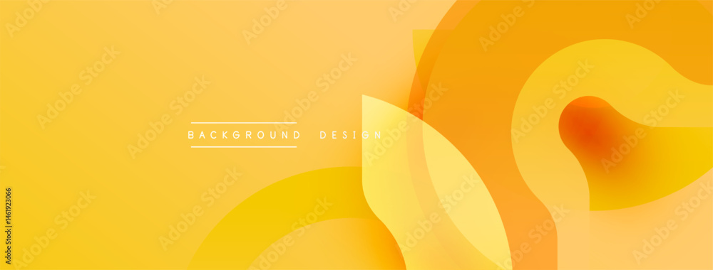 Aufkleber Abstract yellow design. Overlapping shapes create dynamic gradient effect. Modern, minimalist aesthetic suitable for backgrounds.