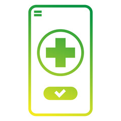 Fototapeta premium Telemedicine line icon with a phone