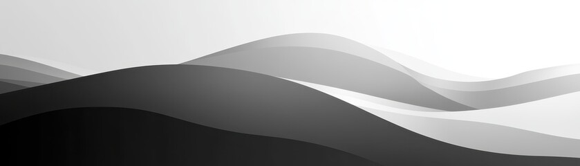 Abstract Gray Wave Background with Geometric Shapes Minimalist Design and Smooth Gradients Perfect for Modern Presentation Template Website Art and Decorative Elements