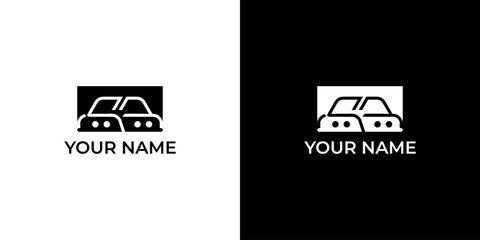 Minimalist Icon Depicting Two Cars
