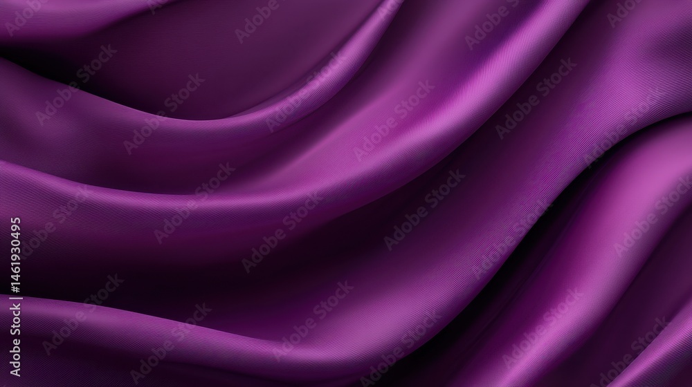 Poster abstract purple fabric texture with waves and folds in soft smooth silk material elegant luxurious d