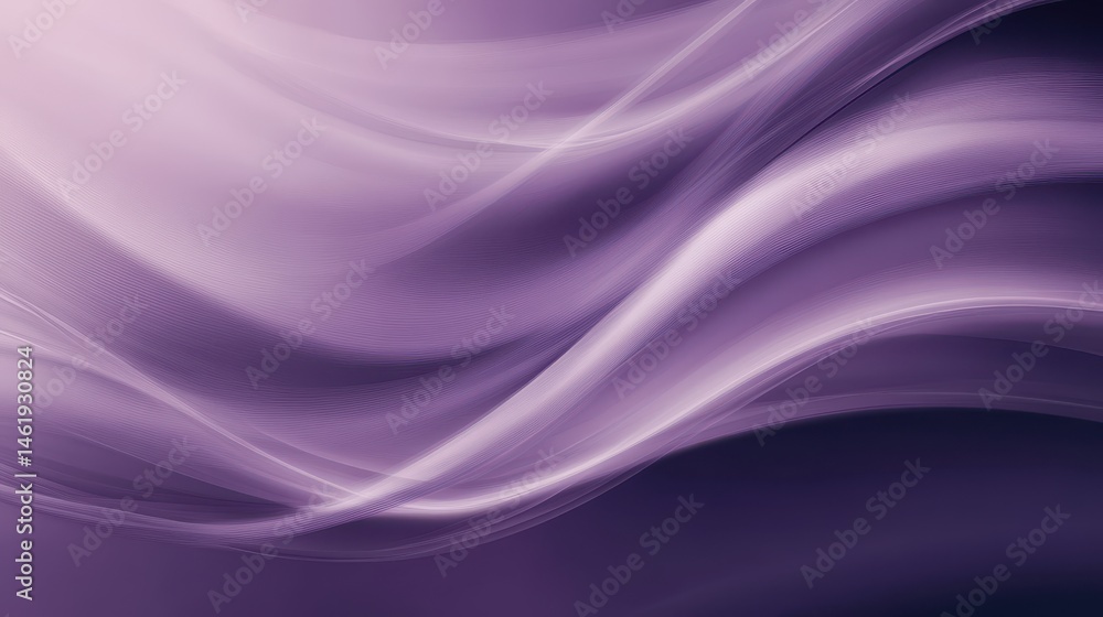 Poster Abstract Purple Wave Background with Soft Light Gradient Texture and Dynamic Curves Perfect for Modern Design and Creative Graphic Elements
