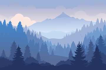 Fototapeta premium mountain landscape in the morning
