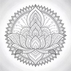 Fototapete Intricate mandala art meditation space digital illustration zen environment close-up view spiritual concept © ชัยธวัช ผาผง