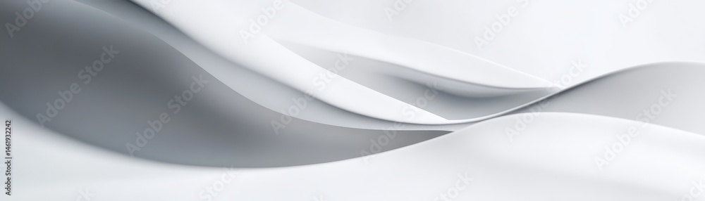 Poster Abstract Smooth White Gray Curves and Waves Background Subtle Gray Curves Creating a Smooth Flow on a Clean White Surface for a Modern Minimalist Design Aesthetic