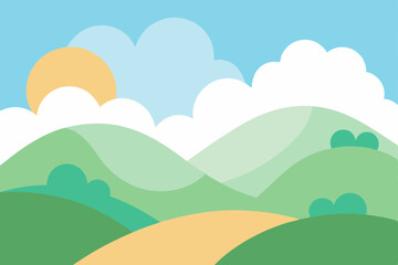 Fototapeta premium summer landscape with mountains