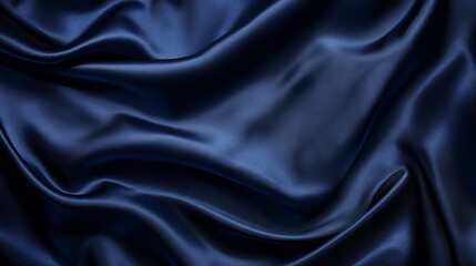 Obraz premium Deep Blue Silk Draped Luxuriously Soft Fabric