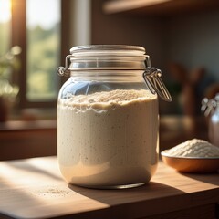 Sauerteigstarter im Glas