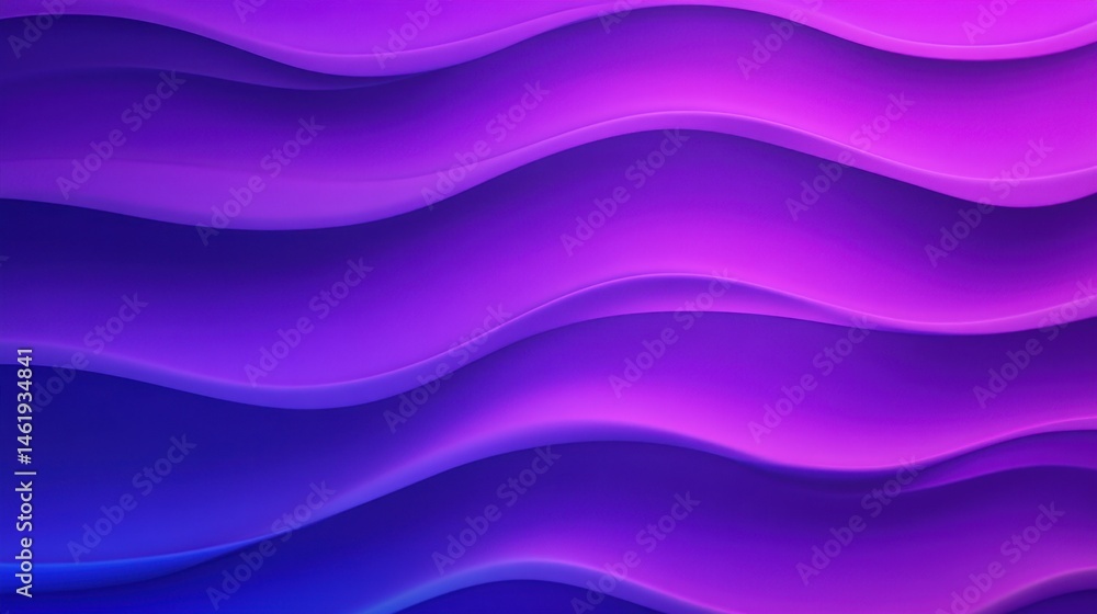 Aufkleber Abstract Wavy Gradient Background with Purple Curves and Smooth Texture for Modern Design Presentation and Creative Graphic Element