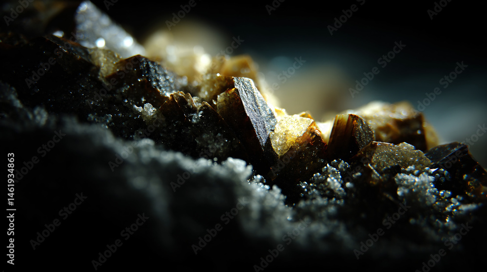 Aufkleber siderite mineral gem macro instruction capture.