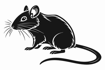 gerbil sihouette black vector