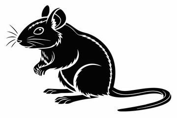 gerbil sihouette black vector