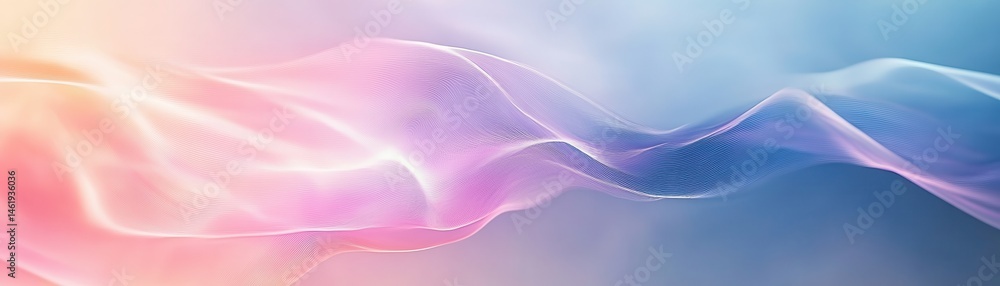 Poster Abstract Wavy Texture Background in Pink Purple and Blue Gradient with Dynamic Flowing Lines Creates a Modern Digital Design Element and Creative Decorative Backdrop for Presentations and Websites