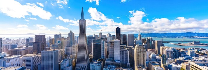 cinematic san francisco downtown skyline 