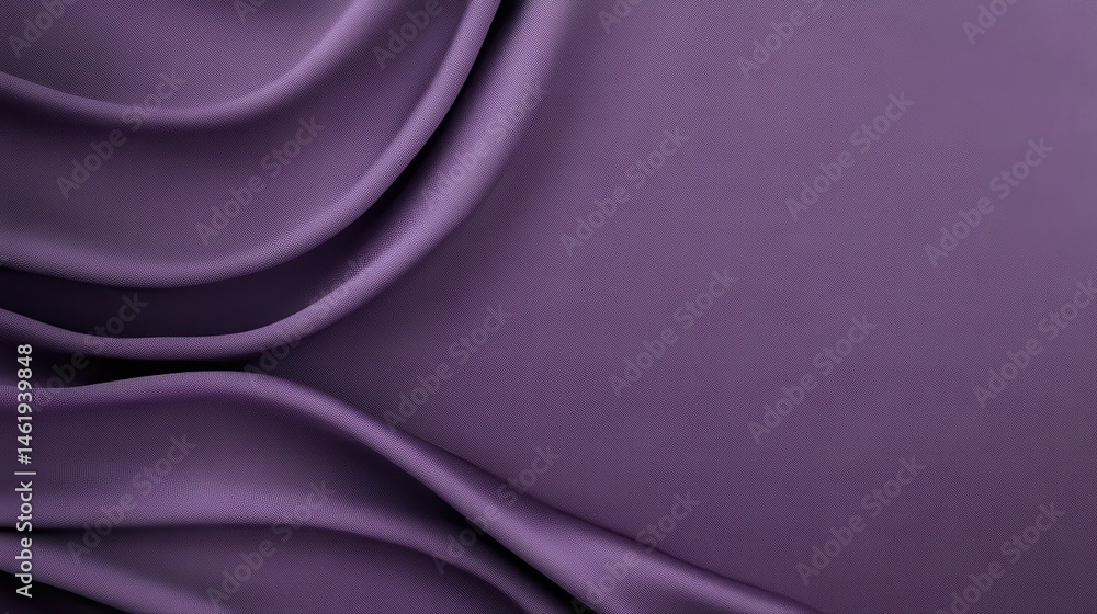 Aufkleber close up of draped purple fabric with intricate texture and subtle light reflecting across its surfa