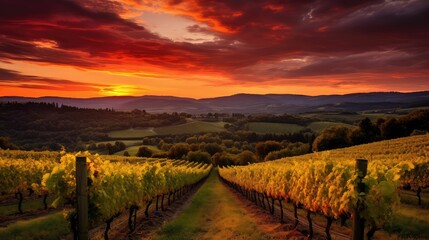 Naklejka premium sprawling chianti wine