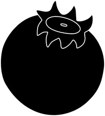 food illustration berry silhouette ripe logo leaf icon fresh outline blueberry fruit blue juicy plant bilberry raw berries green shape or vector graphic background