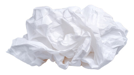 Obraz premium crumpled white tissue paper isolated on white background
