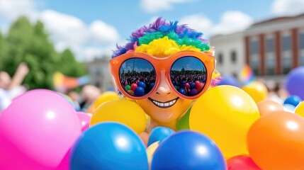 Festive Pride Parade Character