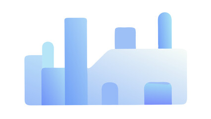 vector illustration of a factory