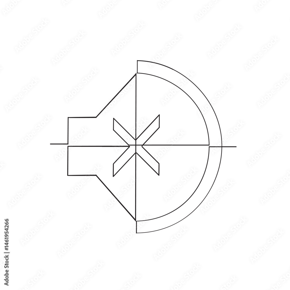 Poster continuous line . speaker. volume. loudspeaker. sound mute symbol.