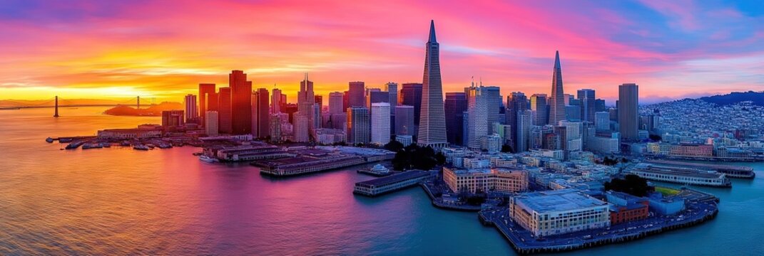 overhead photo of san francisco downtown skyline 