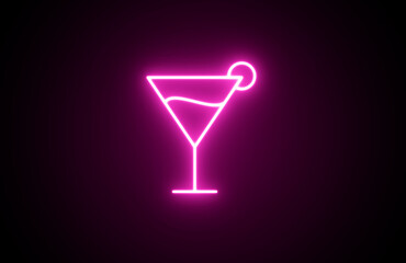 Neon Drink icon. 