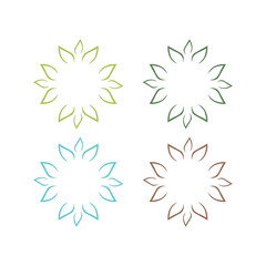 ORGANIC FARMING LEAVES LOGO SIGN SYMBOL ISOLATED ON WHITE