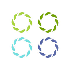 ORGANIC FARMING LEAVES LOGO SIGN SYMBOL ISOLATED ON WHITE