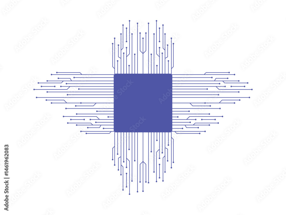 Poster circuit technology symbol icon design vector isolated transparent background